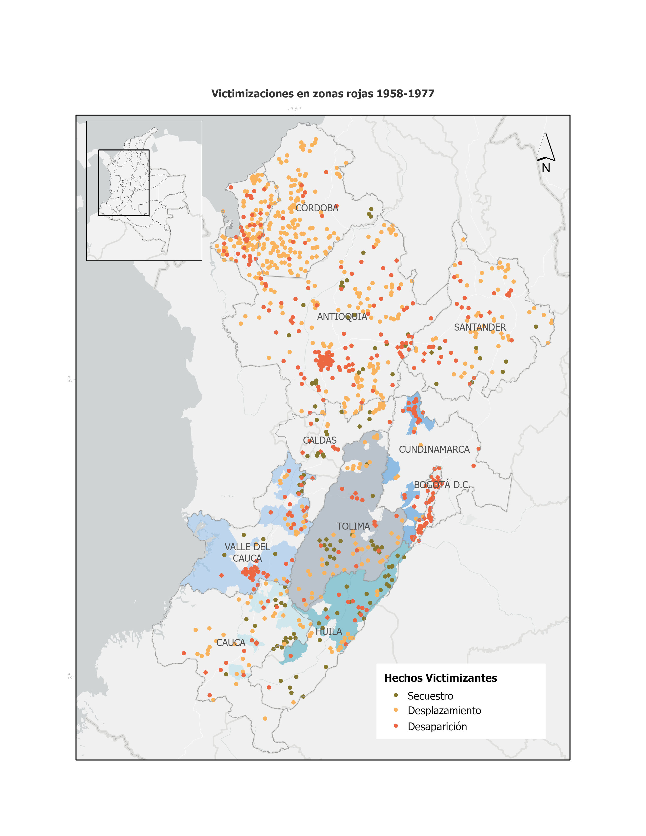 Victimizaciones en zonas rojas