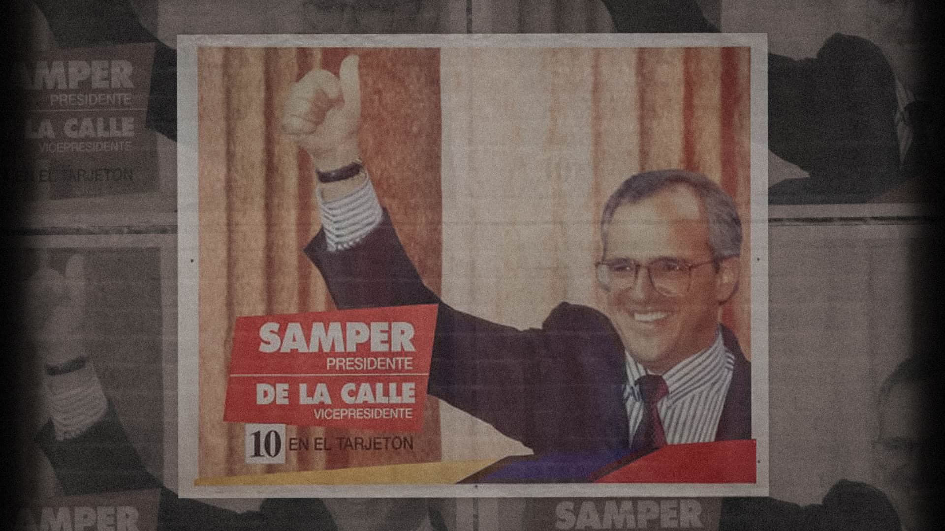 Afiche de Ernesto Samper Pizano para la presidencia,1993. Impreso (Tinta de impresión / Papel) 58 x 74 cm, Colección Museo Nacional de Colombia, reg.7284. Fotografía: ©Museo Nacional de Colombia / Samuel Monsalve Parra  