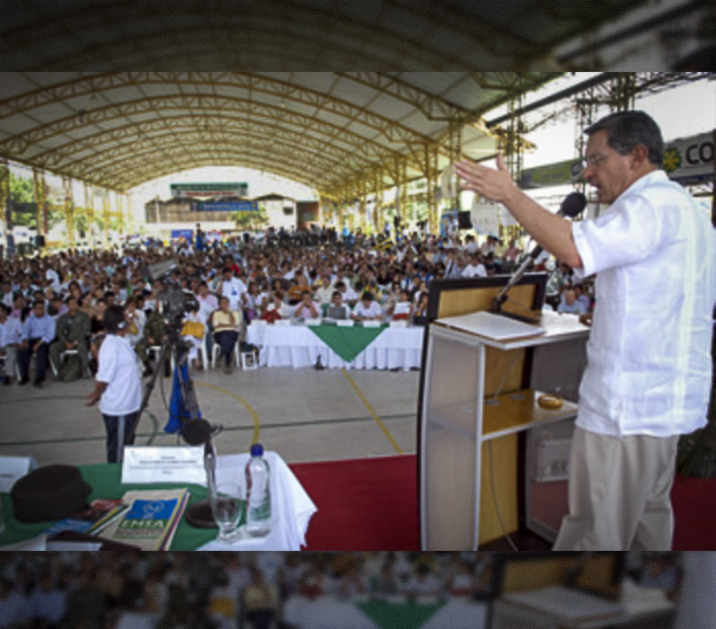 Consejo Comunitario de Gobierno número 223, Villavicencio- Meta, que lidera el Presidente Álvaro Uribe Vélez