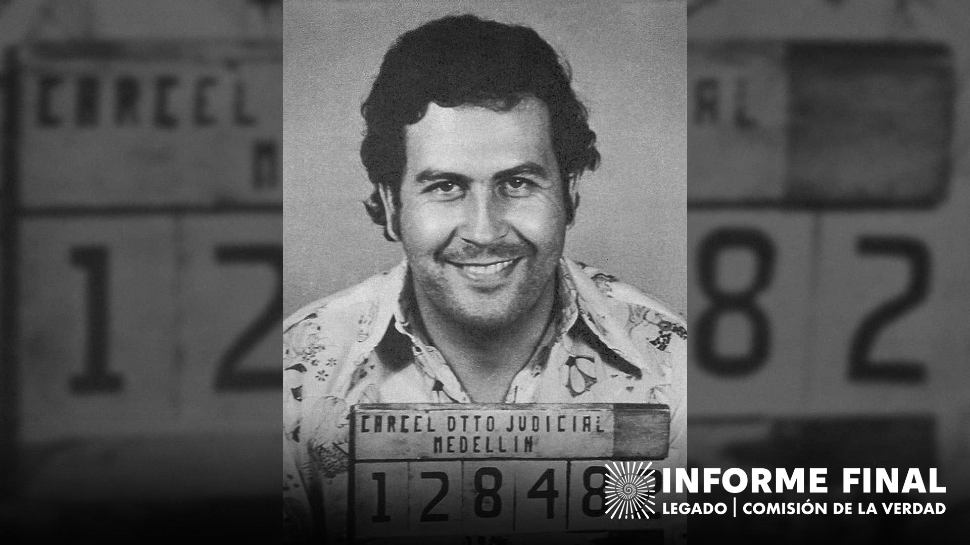 Foto policial de Pablo Escobar tras ser arrestado en 1976