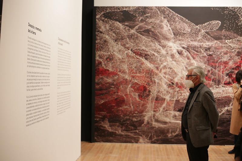 Saúl Franco en la exposición Huellas de desaparición